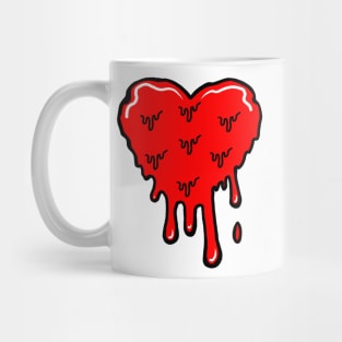 Red Melting Acid Heart Mug